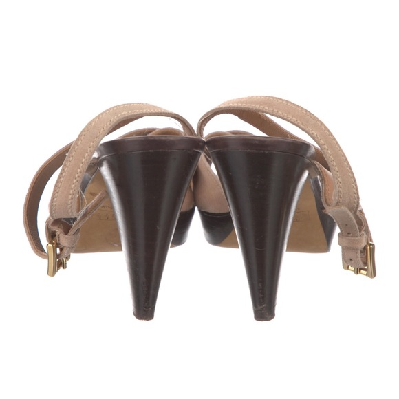 Fratelli Rossetti Suede Slingback Heels/Pumps Peep Toes Size 7.5 - Picture 11 of 13